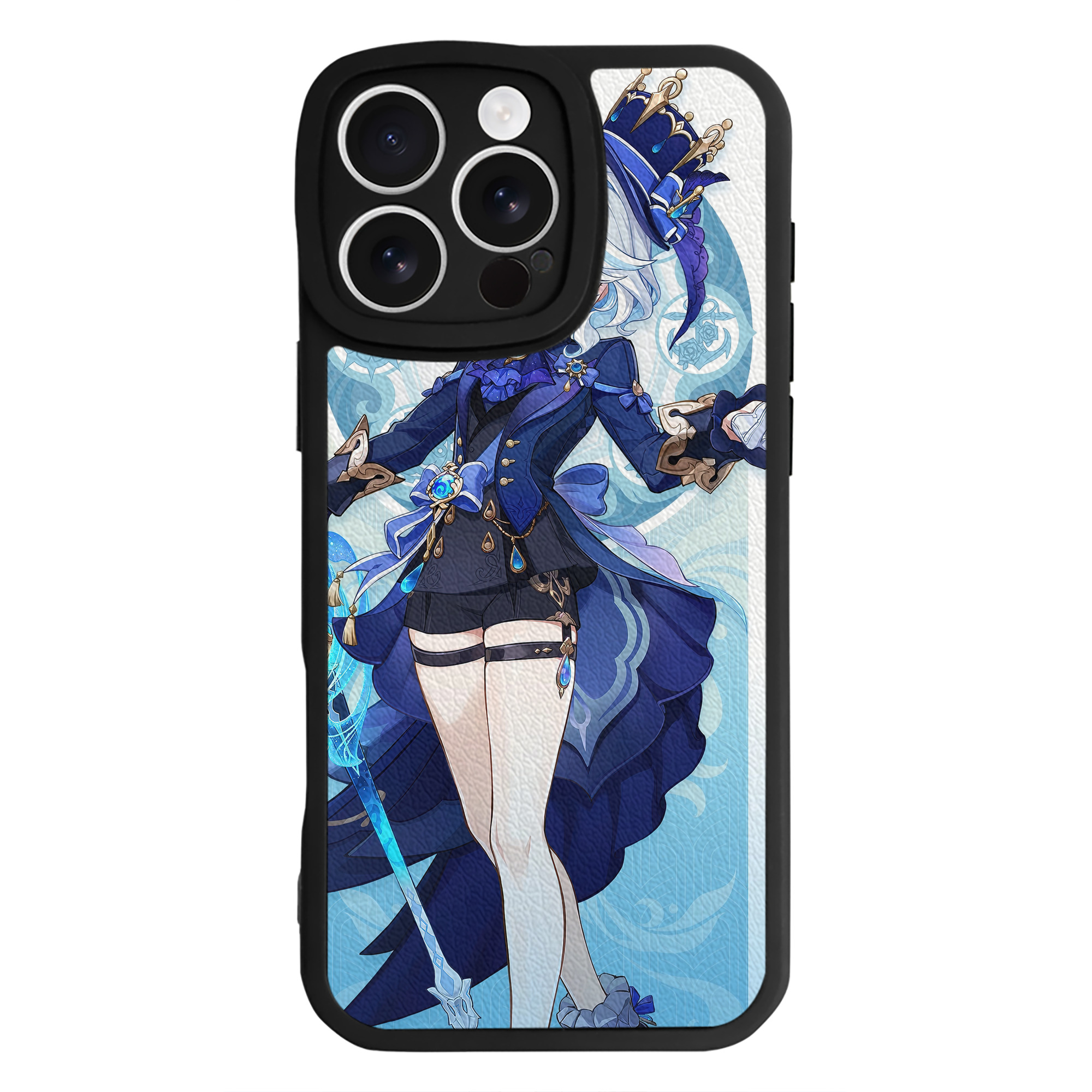 げんし神 genshin 【iPhone 16シリーズ対応】シリコンスマホケース（レザー調） 材質：シリコン